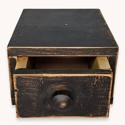 Primitive Scrap Box with Drawer - 8.5" x 10.5" x 5.5"