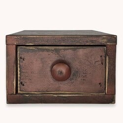 Primitive Scrap Box with Drawer - 8.5" x 10.5" x 5.5"