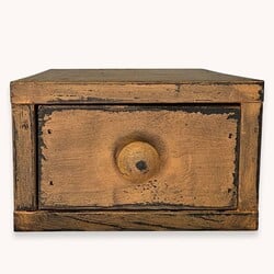 Primitive Scrap Box with Drawer - 8.5" x 10.5" x 5.5"