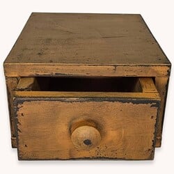 Primitive Scrap Box with Drawer - 8.5" x 10.5" x 5.5"