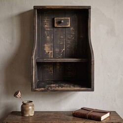 Chocolate Brown Wall Cabinet with One Peg - 16" x 7.5" x 22"