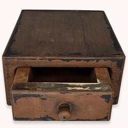 One Drawer Wooden Box - 6.75"W x 7.5"D x 3.5"T