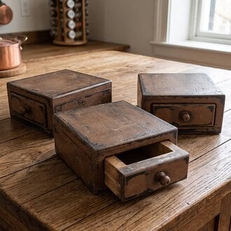 One Drawer Wooden Box