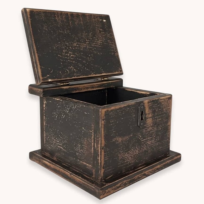 Primitive Keepsake Box - 9" x 8.5" x 6.5"