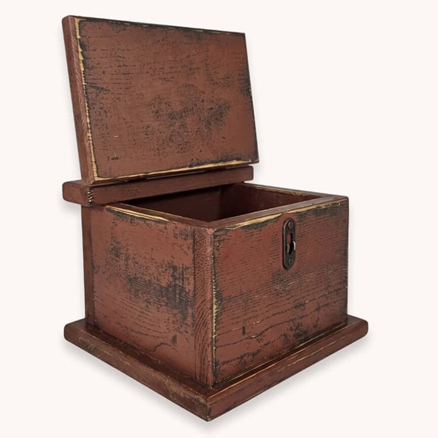 Primitive Keepsake Box - 9" x 8.5" x 6.5"