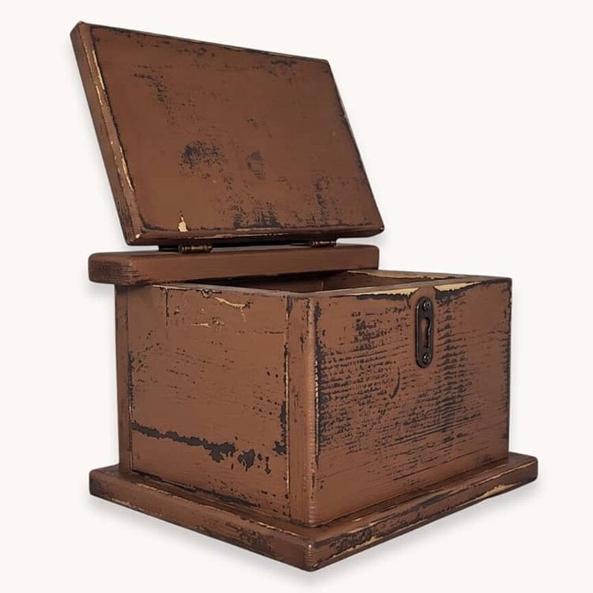 Primitive Keepsake Box - 9" x 8.5" x 6.5"