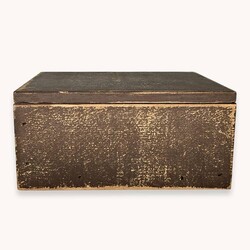 Cabin Brown Primitive Lidded Box - 8.5"
