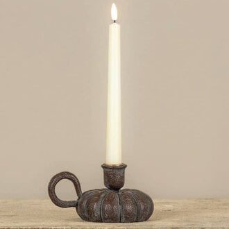 Brown Pumpkin Taper Candle Holder