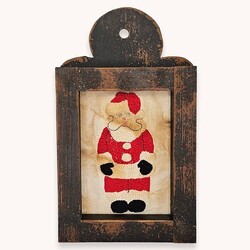 Jolly Santa Needle Punch Sampler Framed - 12"
