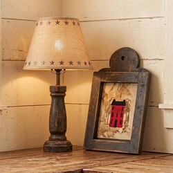 Red Saltbox House Needle Punch Sampler Framed - 12"