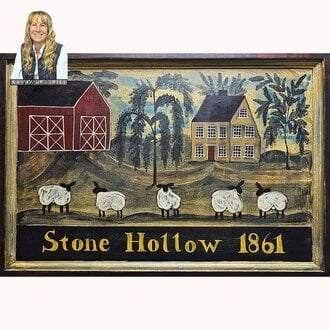 Stone Hollow 1861 Saltbox House Original Artwork