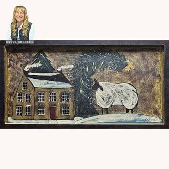 Bent Over Saltbox House Original Artwork
