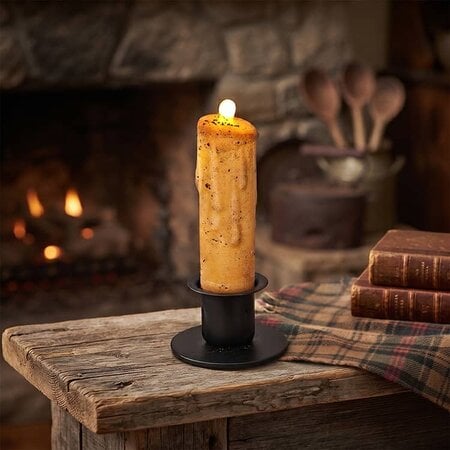 Primitive LED Timer Taper Candle Fully Dusted - Various Sizes