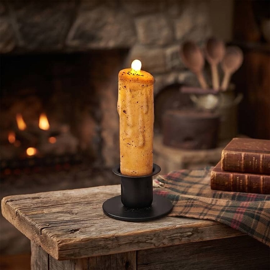 Primitive LED Timer Taper Candle Fully Dusted - Various Sizes