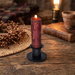 Primitive LED Timer Taper Candle Fully Dusted - Various Sizes