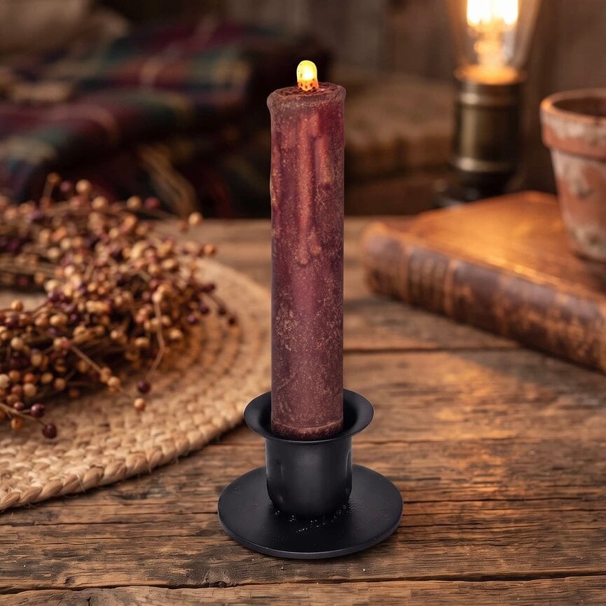 Primitive LED Timer Taper Candle Fully Dusted - Various Sizes