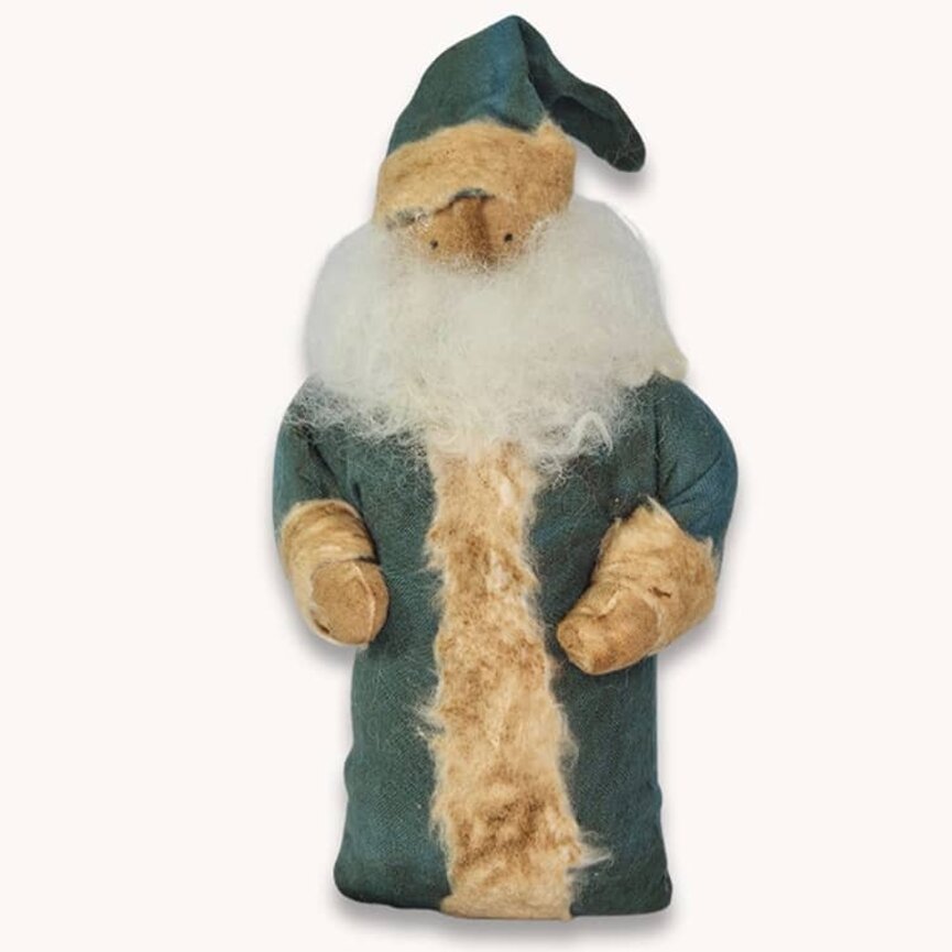 Wee Santa Weighted Base Blue Robe & Cap - 9"