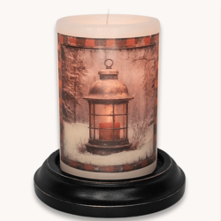 Homespun Rustic Lantern Candle Sleeve - Vanilla