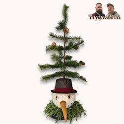 Snowman Head Under Christmas Tree - 30.5"