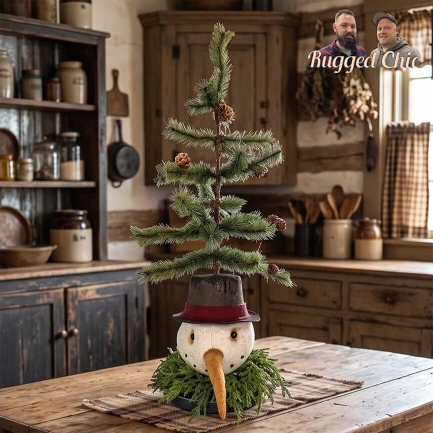 Snowman Head Under Christmas Tree - 30.5"