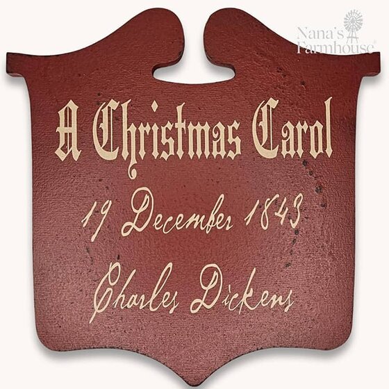 A Christmas Carol Tavern Sign - Red