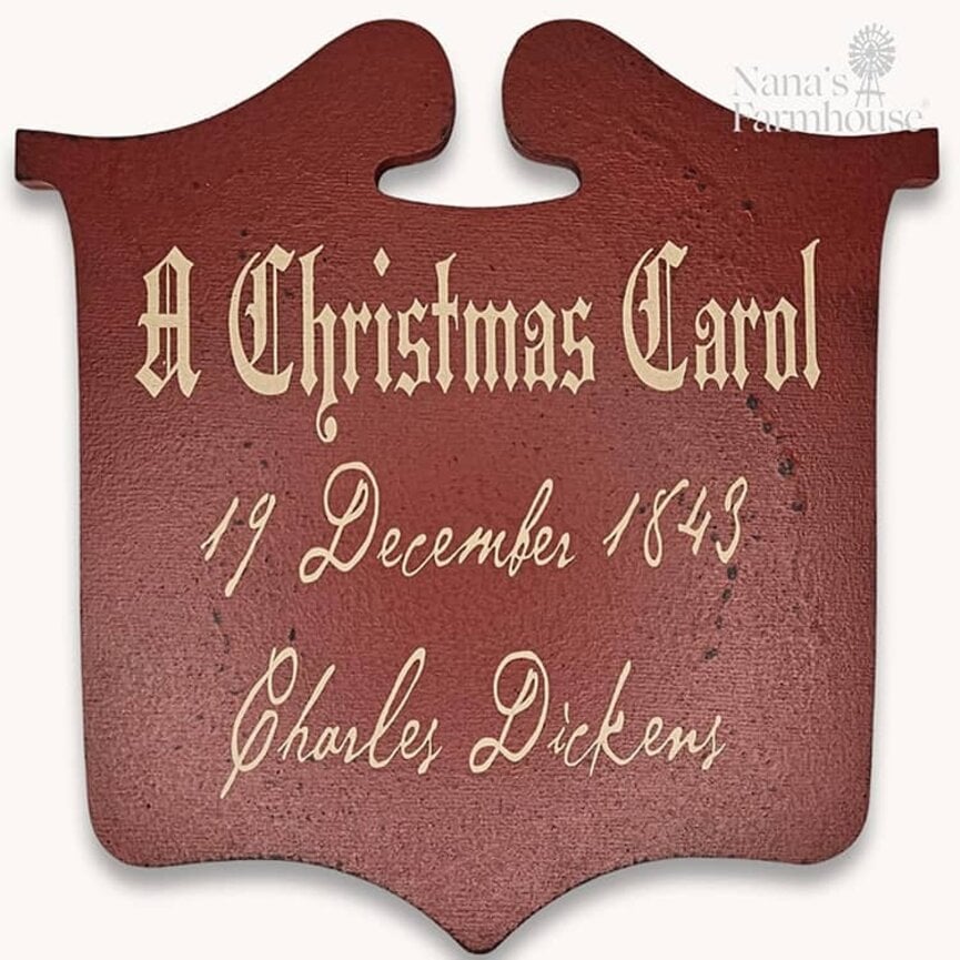 Tavern Sign A Christmas Carol Red - 12"