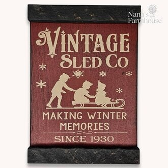 Vintage Sled Co. Shelf Sitter Sign