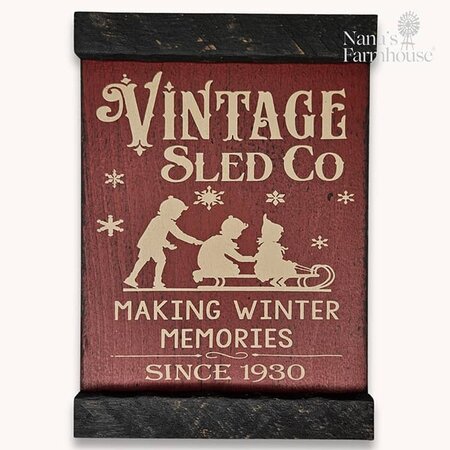 Vintage Sled Co. Shelf Sitter Sign