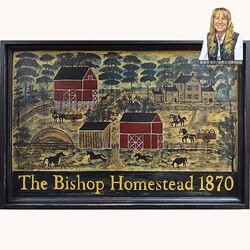 Kathy Graybill Bishop Homestead 1870 Original Painting - 25.5" x 37.75"