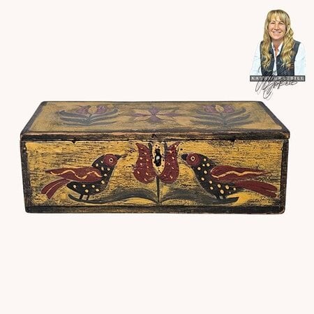 Birds & Tulips Mustard  Box