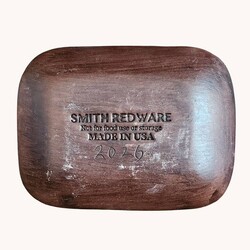 Smith Redware Ho Ho Ho Snowman Rectangle Plate - 4 "