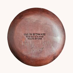Smith Redware Ho Ho Ho Snowman Round Plate - 6.5"