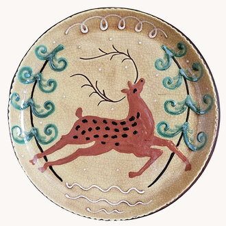 Reindeer Round Plate - 10.5"