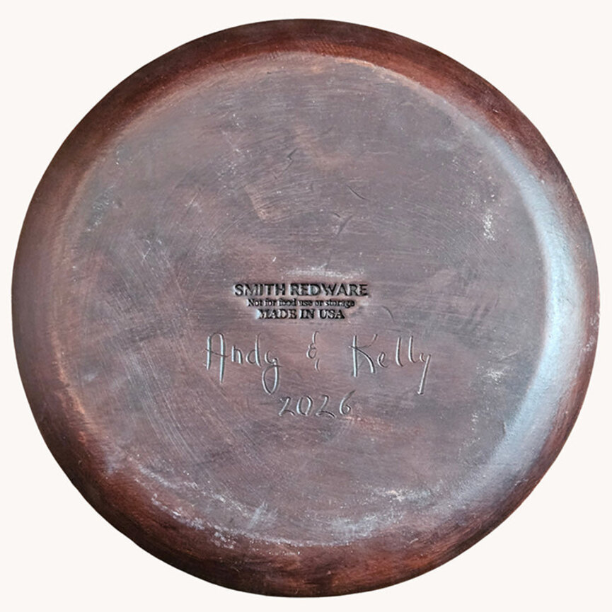 Smith Redware Reindeer Round Plate - 10.5"