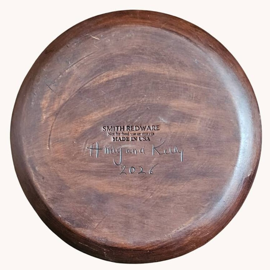Smith Redware House Star Tree Round Plate - 10.5"