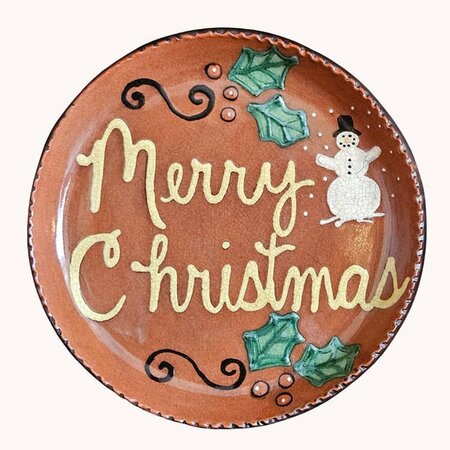 Merry Christmas Round Plate - 9"