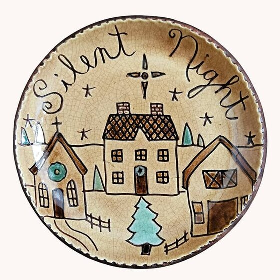 Silent Night Round Plate - 7.5"