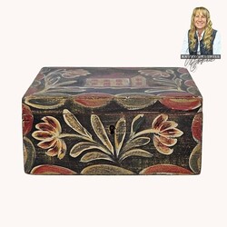 Kathy Graybill House & Floral Black Box - 5.5" T