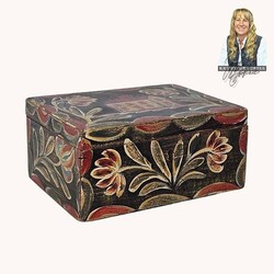 Kathy Graybill House & Floral Black Box - 5.5" T