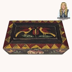 Kathy Graybill 1843 Bird House Black Box - 5.5" T