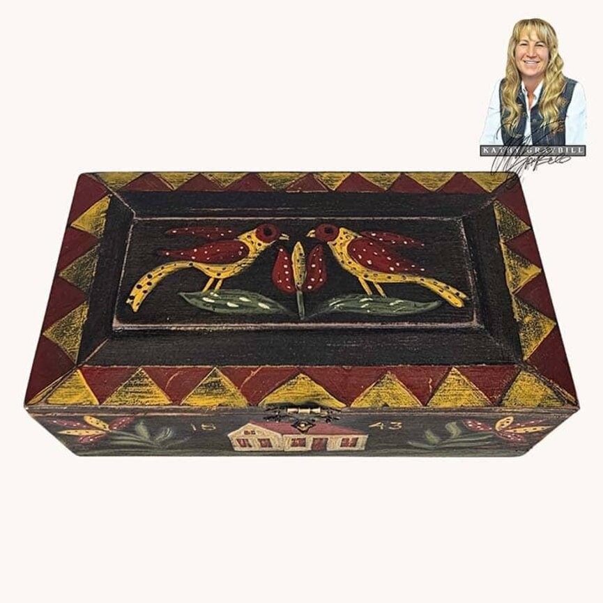 Kathy Graybill 1843 Bird House Black Box - 5.5" T