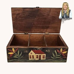 Kathy Graybill 1843 Bird House Black Box - 5.5" T