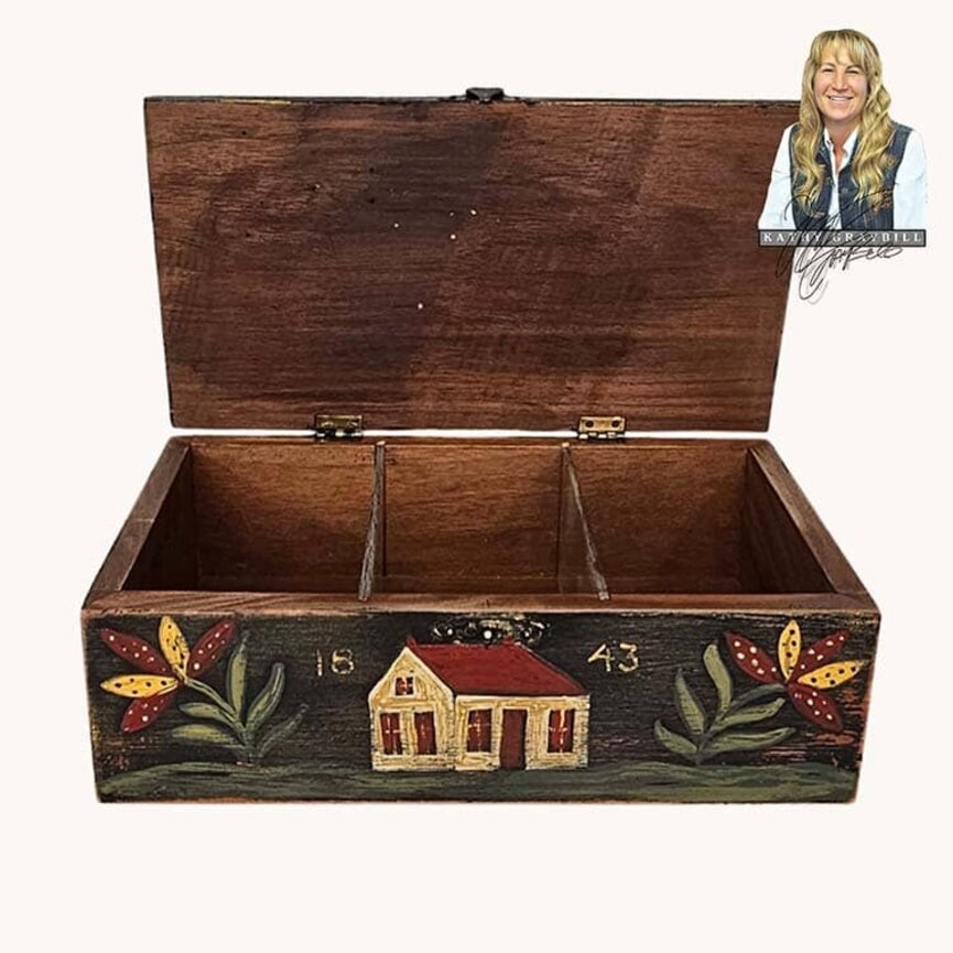 Kathy Graybill 1843 Bird House Black Box - 5.5" T