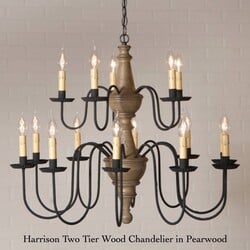 Harrison Two Tier Wood Chandelier