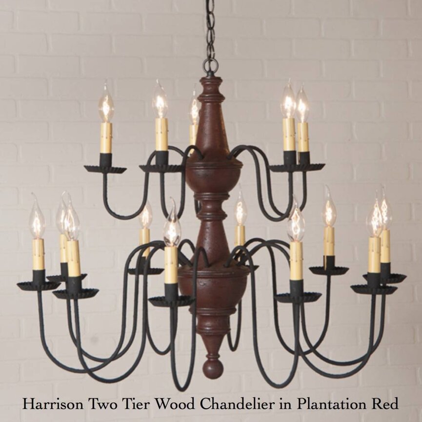 Harrison Two Tier Wood Chandelier