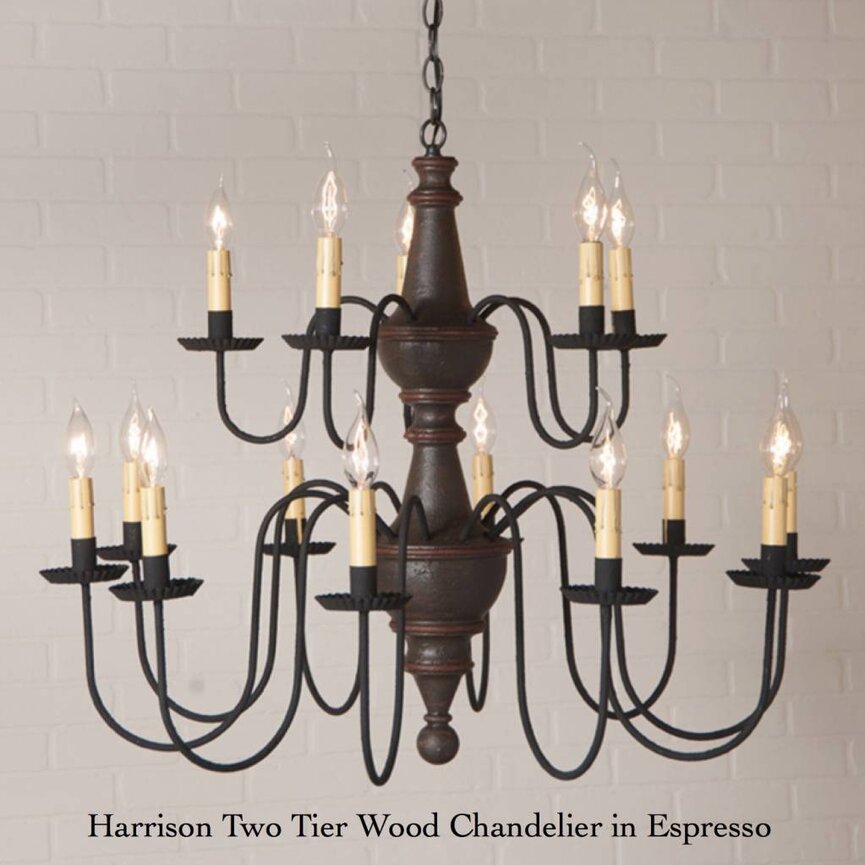 Harrison Two Tier Wood Chandelier