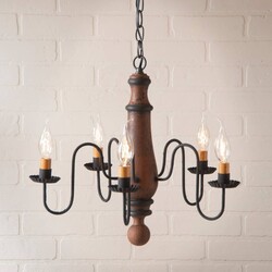 Norfolk Wood Chandelier in Hartford Medium
