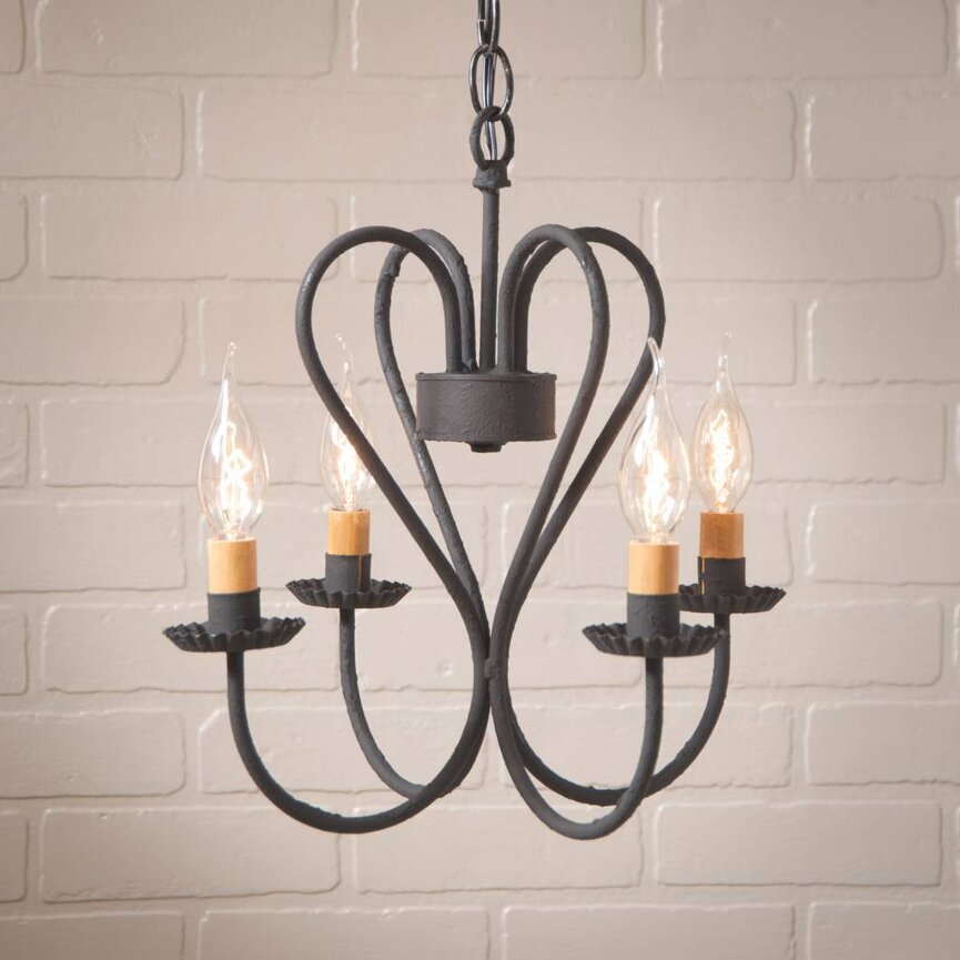 Georgetown Chandelier in Textured Black - Small