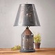 Irvin's Tinware Fireside Lamp with Willow Shade in Kettle Black