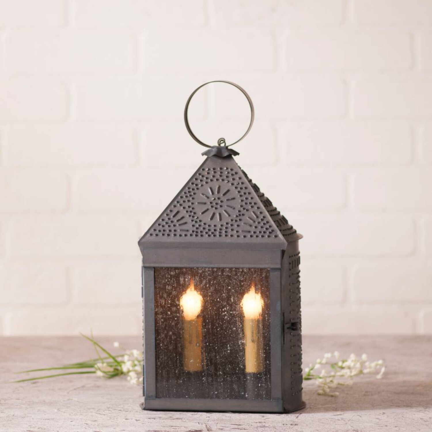 Irvins Tinware: Candle Warmer with Regular Star in Rustic Tin